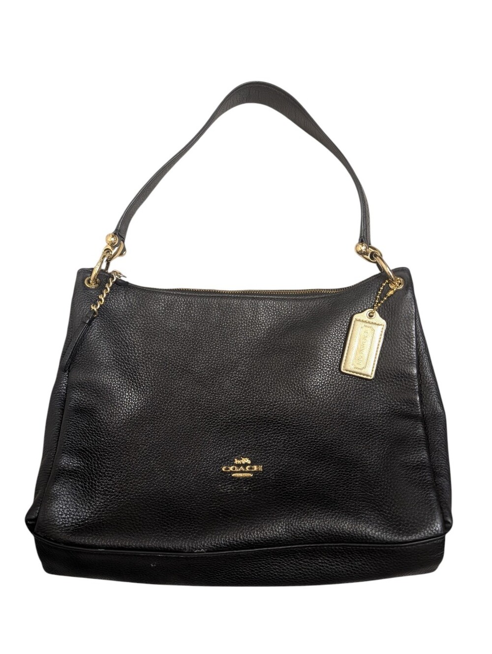 Coach Mia Black Pebbled Leather Shoulder Bag Y2K